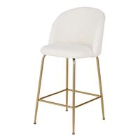 silla de rizo blanco para isla central h65