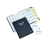 durable visitors book of 300 60x90mm badge inserts