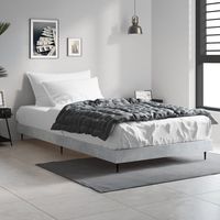 vidaxl estructura de cama madera de ingenieria gris hormigon 90x190 cm