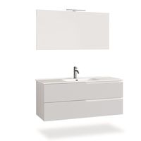 mueble de bano de 4 piezas en mdf blanco mate