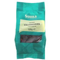 suma prepacks organic cranberries 125g