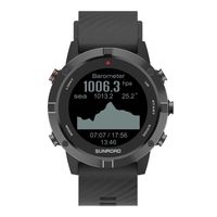 sunroad t3 gps relojo de muneca fitness tracker con monitor de velocidad cardiaca 100 m cuadros de agua - cuchon de silicona