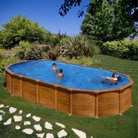 piscina desmontable de acero ovalada gre 744 x 399 x 13 m