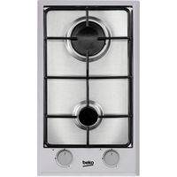 beko hdcg 32220 fx placa de gas 2 zonas 30cm acero inoxidable