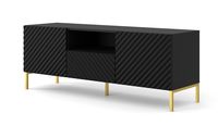 mueble para tv efecto madera negro