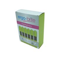 ergo-brite ergonomic highlighter pen yellow 10 pack