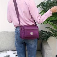 bolso bandolera de moda para mujer bolso de hombro de nylon bolso cuadrado de estilo deportivo casual para ir de compras