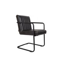 sillon retro de polipiel negra