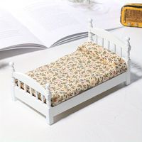 112 muebles en miniatura para casa de munecas estilo micro dormitorio con cama individual floral