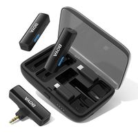 boya boyalink sistema de microfono inalambrico de solapa conector usb-c lightning y trs 35mm negro