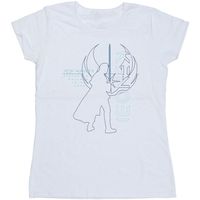 disney camiseta manga larga jedi master balance para mujer