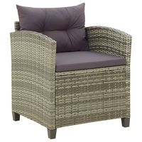 vidaxl sillon de jardin con cojines ratan sintetico gris