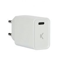 ksix cargador red usb-c 20w blanco