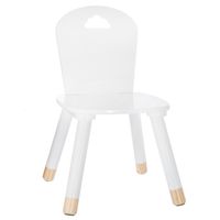 silla de madera infantil blanco