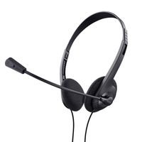 trust chat headset auriculares con microfono negros