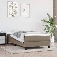 vidaxl estructura de cama sin colchon tela gris taupe 80x200 cm