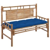 vidaxl banco de jardin con cojin bambu 120 cm