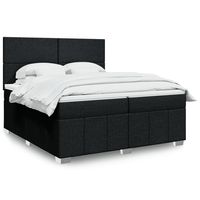 vidaxl cama box spring con colchon tela negro 200x200 cm