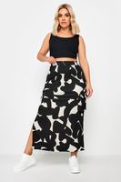 yours falda negra maxi estampada con bolsillos cargo mujer curvy y tallas grandes yours