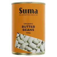 suma organic butter beans 400g