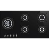 smeg pv395lcn placa de gas 5 zonas 90cm negra