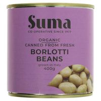 suma organic fresh borlotti beans - 400g