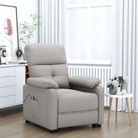 vidaxl sillon reclinable electrico tela gris taupe