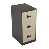 legato steel 3 drawer filing cabinet - coffeecream ref tcs3fc-cc