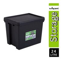 wham bam black recycled storage box 24 litre