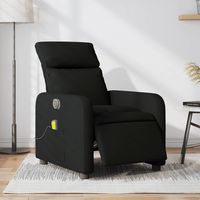 vidaxl sillon reclinable de masaje electrico tela negro