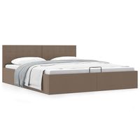 vidaxl cama canape hidraulica almacenaje sin colchon taupe 180x200 cm