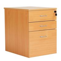 3 drawer high mobile pedestal beech version 2