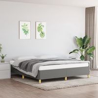 vidaxl cama sin colchon de tela gris oscuro 160x200 cm