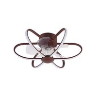 lumit jura ventilador de techo con luz y mando a distancia 74w 533cm 5 aspas marron