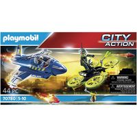 playmobil police jet with drone 70780