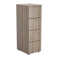 mezzo 4 drawer filing cabinet - grey oak - tes4fcgo