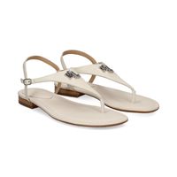 polo ralph lauren sandalias planas mujer - blanco talla 7