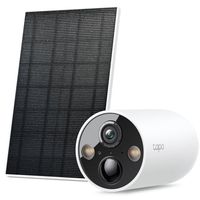 tp-link tapo c425 kit camara de vigilancia exterior 2k qhd wi-fi con bateria y panel solar blanca