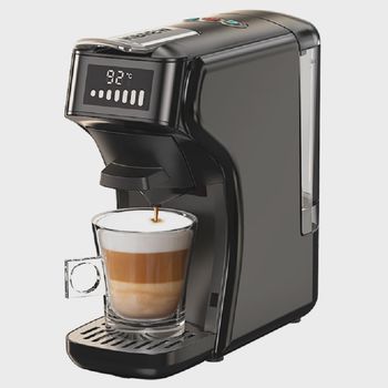 Cafetera de Cápsulas HiBREW H1B 6 en 1, Tanque de Agua de 600 ml, Extracción a 19 Bares de Presión,