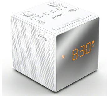 SONY ICF-C1TW FM/AM Clock Radio - White, White