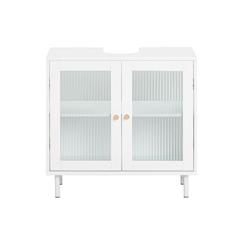 Mueble para debajo del lavabo 2 puertas mdf blanco