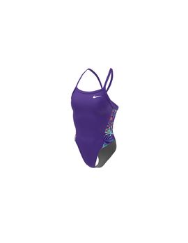 Bañador de natación nike hidrastrong morado mujer