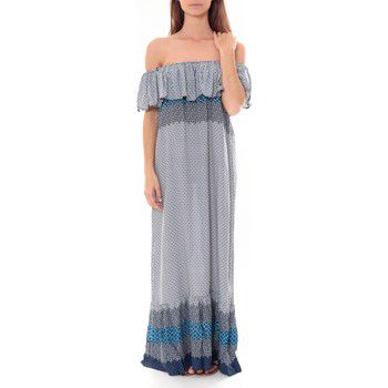 By La Vitrine Vestidos Robe Longue Care of you Bleu F50055 para mujer