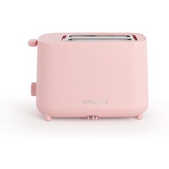 Create Toast Studio Tostadora de 2 Ranuras 750W Rosa Pastel