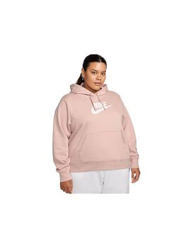 Sudadera nike sportswear club fleece talla grande rosa mujer