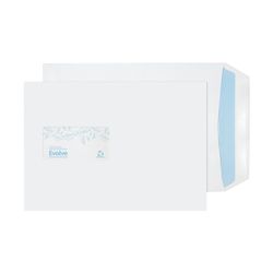 Evolve Recycled C5 Envelopes Window Self Seal 100gsm White (500 Pack)