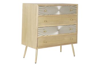 Comoda de mdf y madera de abeto en natural 80x40x87,5cm