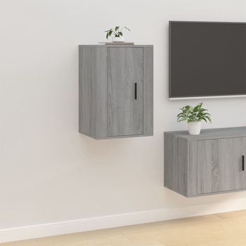 vidaXL Mueble para TV de pared gris Sonoma 40x34,5x60 cm