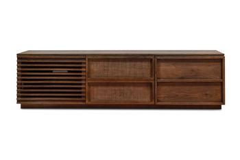 Soporte de tv de madera marron