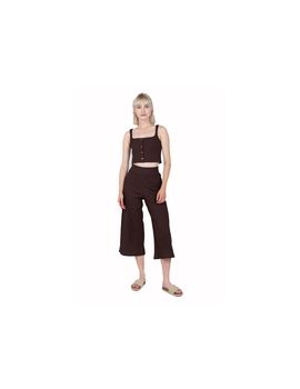 Pantalones casual para mujer marrón